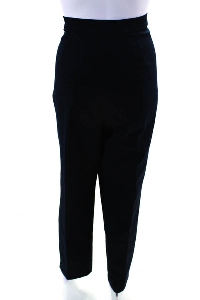 St. John Sport Women's Zip Closure Straight Leg Dress Pant Navy Blue Size 10