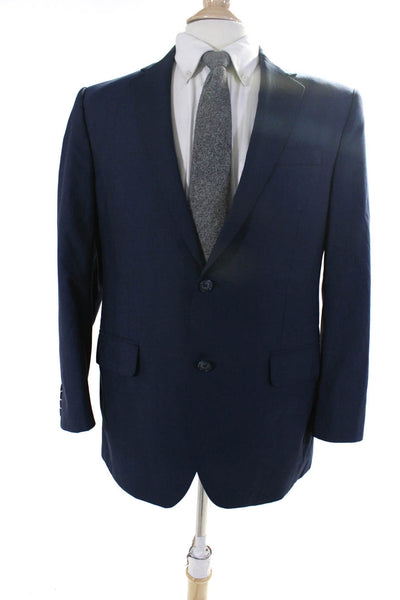 Coppley Mens Two Button Blazer Jacket Navy Blue Wool Size 42