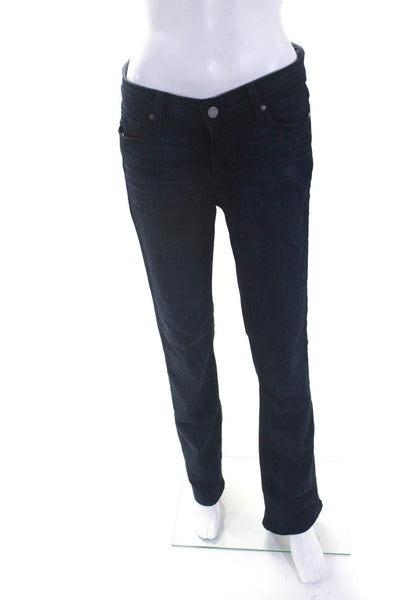 Paige Womens Blue Dark Wash Mid-Rise Boot Cut Manhattan Jeans Size 29