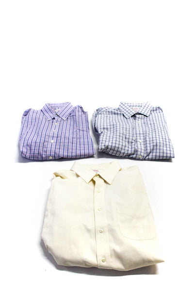 Brooks Brothers Mens Button Up Dress Shirts Purple Size 17 L Lot 3