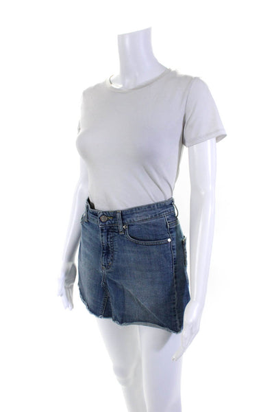 Zadig & Voltaire Womens Denim Light Wash Mini Skirt Blue Cotton Size EUR 38