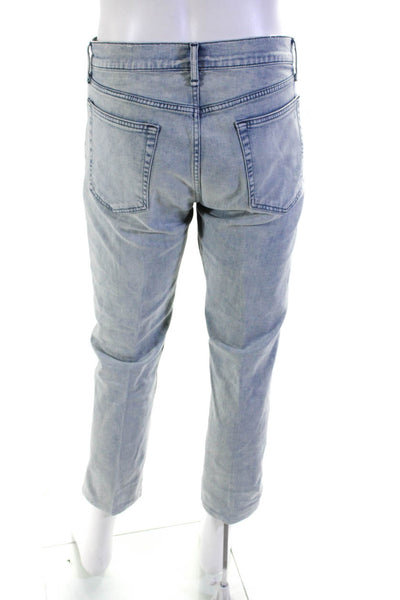 Rag & Bone Mens Cotton Light Washed Buttoned Skinny Leg Jeans Blue Size EUR32