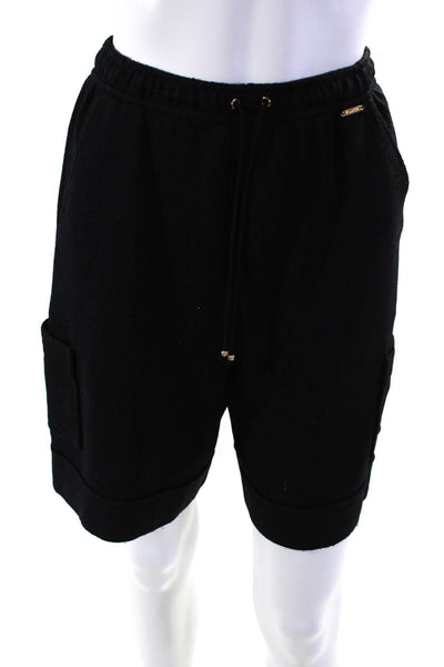 St. John Sport By Marie Gray Womens Cargo Shorts Black  Wool Size Petite