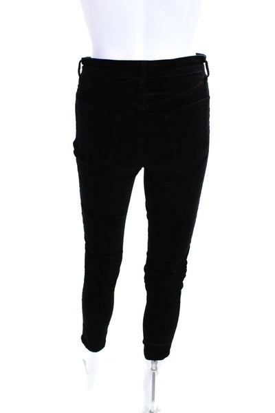 J Brand Women's Velvet High Rise Slim Fit Pants Black Size 27