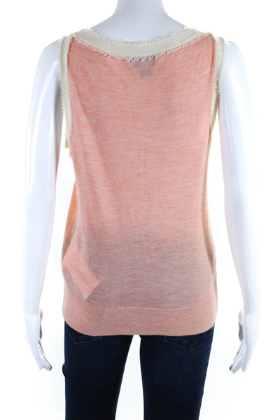 J Crew Collection Womens Cashmere Pullover Shell Sweater Pink Size Medium