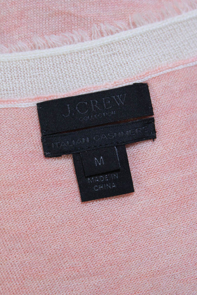 J Crew Collection Womens Cashmere Pullover Shell Sweater Pink Size Medium