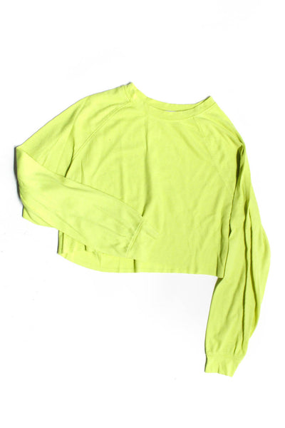 Project Social T Double Zero Womens Knit Tee Shirts Yellow Small Medium Lot 2