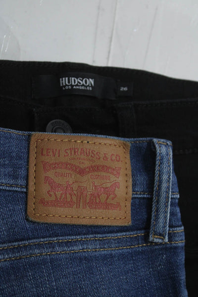 Levis Hudson Womens Cotton Buttoned Skinny Leg Jeans Blue Size EUR26 Lot 2