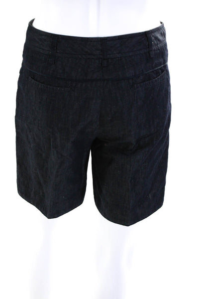 Faconnable Womens Dark Wash Shorts Dark Blue Cotton Size 4