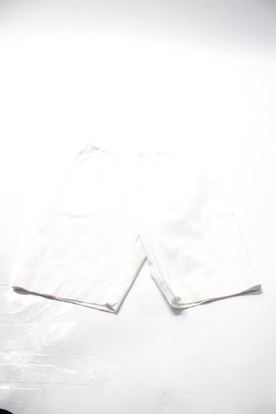 Leggiadro Womens Mid Rise Bermuda Bike Shorts White Size 4 Lot 2