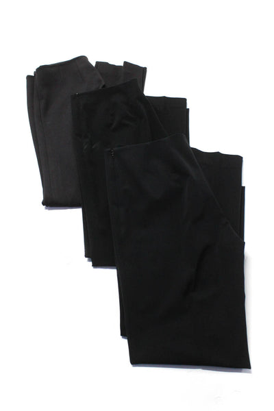 Leggiadro Womens Side Zip Straight Leg Pleated Trouser Pants Black 4 6 Lot 3