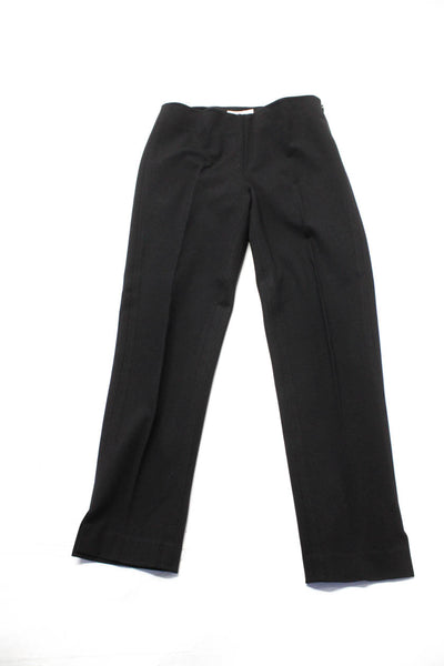 Leggiadro Womens Side Zip Straight Leg Pleated Trouser Pants Black 4 6 Lot 3