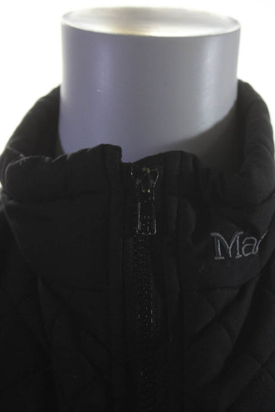 Marmot Womens Quilted Canvas Full Zip Turtleneck Vest Black Size Small