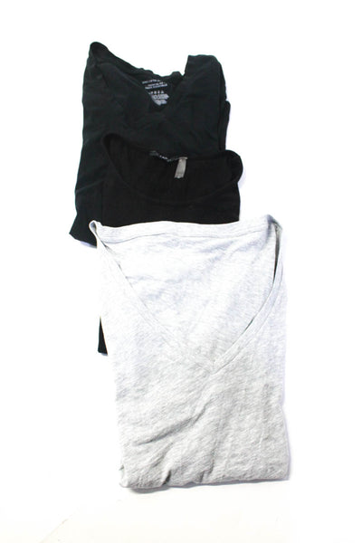 J Crew Women's V-Neck Short Sleeves T-Shirt Gray Black Size XL Lot 3