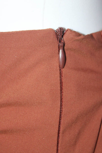 Smarteez Women's Zip Closure Straight Leg Dress Pant Brown Size 3