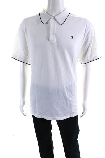 Todd Snyder Men's Short Sleeve Cotton Polo Shirt White Size XXL