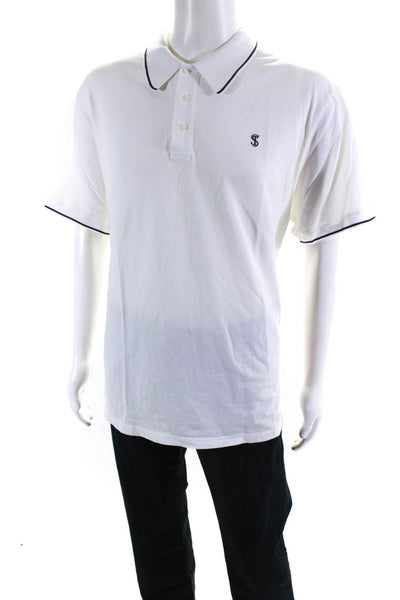 Todd Snyder Men's Short Sleeve Cotton Polo Shirt White Size XXL