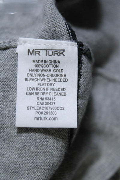 Mr Turk Men's Short Sleeve Cotton Tripper Polo Shirt Gray Size XXL