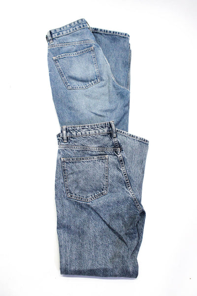 Zara Womens Denim High Rise Medium Wash Straight Leg Jeans Blue Size 8 Lot 2