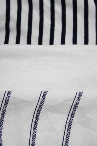Splendid Womens Striped Print Draped Pullover Blouse Tops White Size M Lot 3