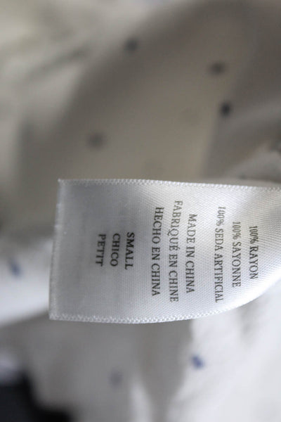 Rails Women's V-Neck Sleeveless Button Up Blouse White Size S