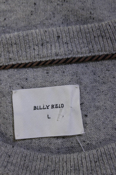 Billy Reid Men's Crewneck Long Sleeves Sweater Gray Size L