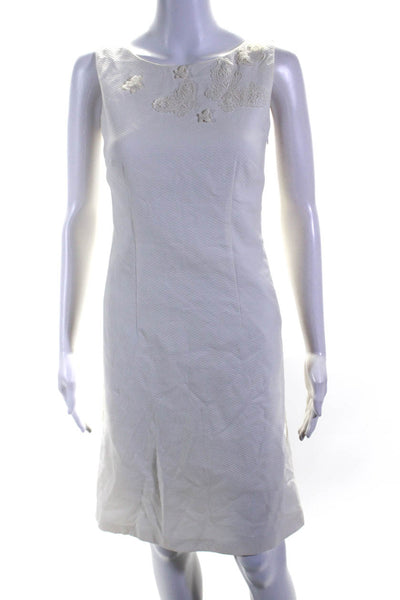 Moschino Cheap & Chic Womens Back Zip Scoop Neck Sheath Dress White Size 6