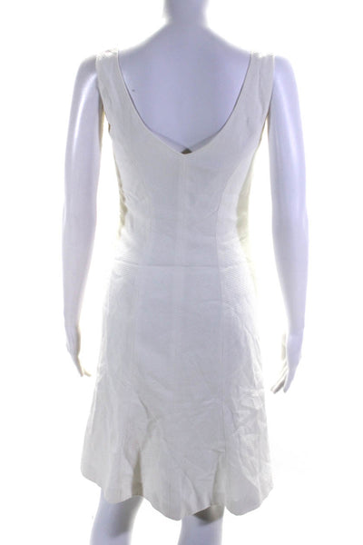 Moschino Cheap & Chic Womens Back Zip Scoop Neck Sheath Dress White Size 6