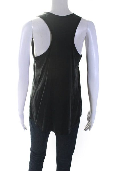 Joie Women's Scoop Neck Sleeveless Silk Tank Top Blouse  Black Size S