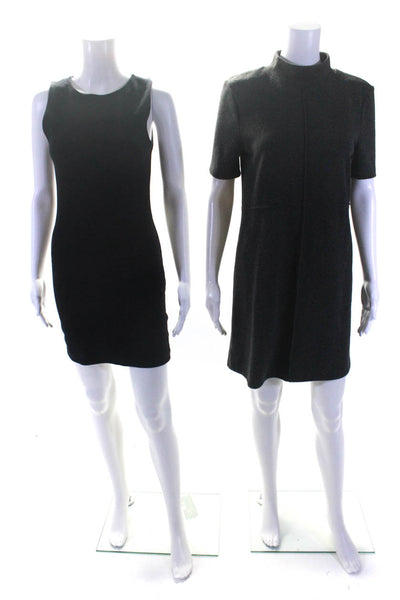 Zara Women's Mock Neck Short Sleeves A-Line Mini Dress Gray Size M Lot 2
