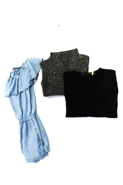 Madewell Splendid Zara Womens Gray Sleeveless Sweater Vest Top Size M lot 3