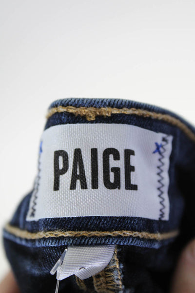 Paige Women's Mid Rise Slim Fit Dark Wash Skinny Jeans Blue Size 32