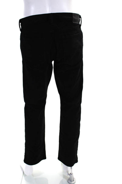 Polo Ralph Lauren Mens Cotton Buttoned Straight Leg Jeans Black Size EUR34