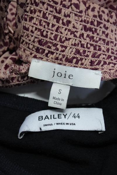 Joie Bailey 44 Womens Leopard Floral Shirts Brown Navy Blue Size Small Lot 2
