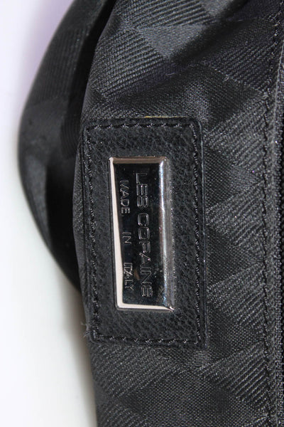 Les Copains Womens Solid Black Leather Shoulder Bag Handbag