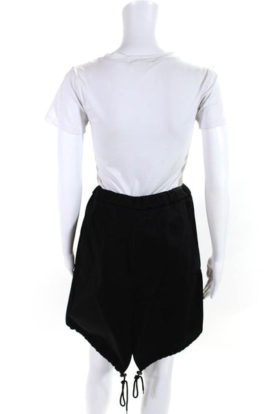 Marni Womens Cotton Drawstring Waist A-Line Knee Length Skirt Black Size 40