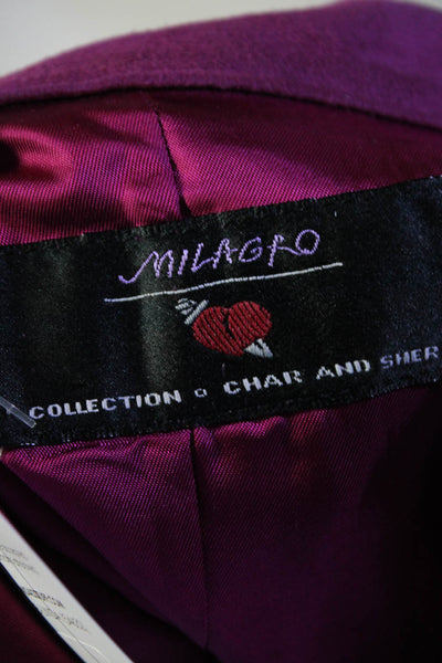 Milagro Womens Fuschia Suede High Rise Lined Midi A-Line Skirt Size 6