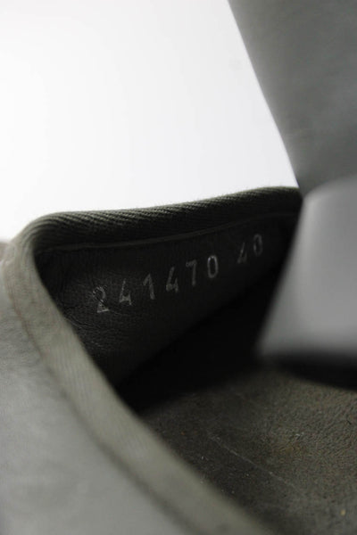 Gucci Womens Leather Platform Slingbacks Sandal Heels Gray Size 40 10