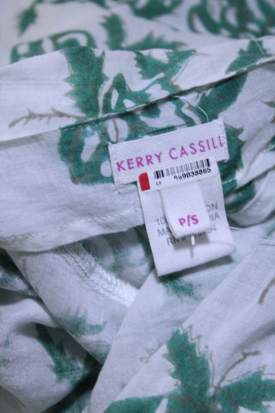 Kerry Casill Women's Cotton Tie Back Floral Print V-Neck Sundress White Size S