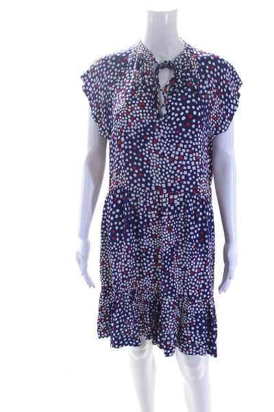 Tyler Boe Women's V-Neck Geometric Print Shift Dress Purple Size M