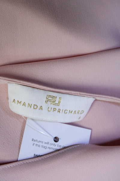 Amanda Uprichard Women's Short Sleeve Off Shoulder Blouse Pink Size S