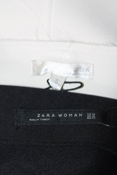 Zara Women's Zip Closure Slit Hem A-Line Midi Skirt Black Size XS Lot 2