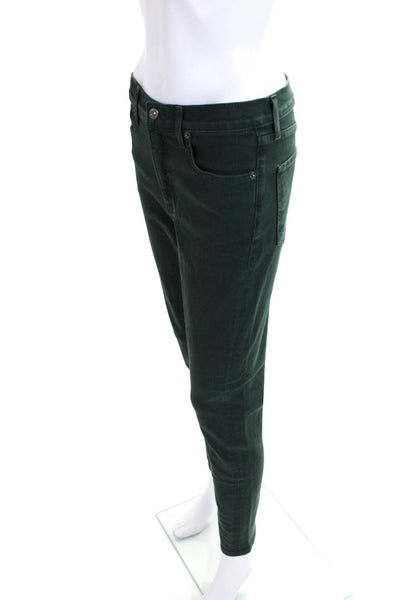 Veronica Beard Womens Dark Green High Rise Skinny Leg Jeans Size 28