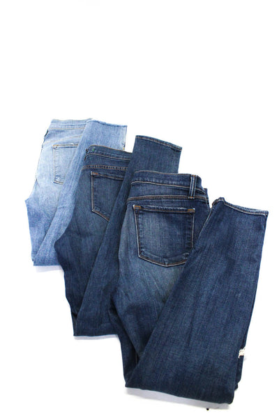 Frame J Brand Womens Cotton Distress Skinny Leg Jeans Blue Size 29 30 Lot 3