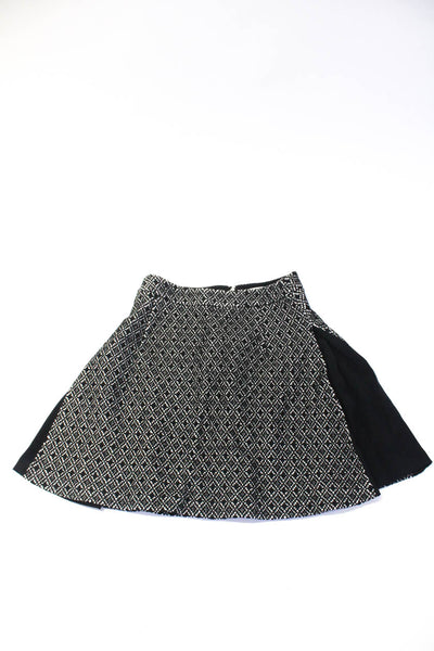 Charlotte Ronson Womens Geometric Print Crop Top Skirt Dress Black Size S Lot 3