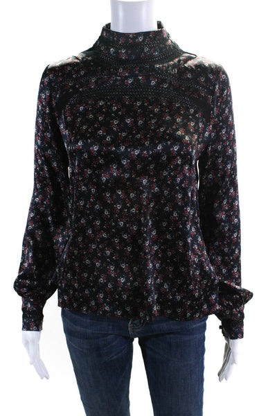 Intermix Women's Round Neck Long Sleeves Floral Blouse Size 4