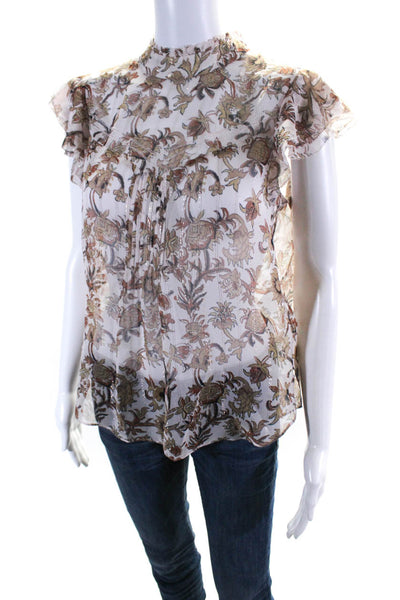 Veronica Beard Women's Sleeveless Floral Blouse Size 4