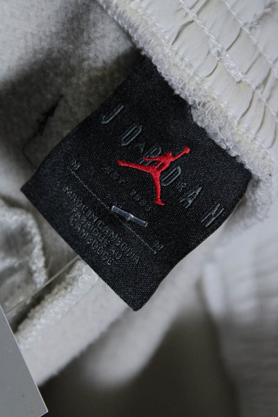 Air Jordan Womens High Waist Knit Windbreaker Joggers Sweatpants Ivory Medium
