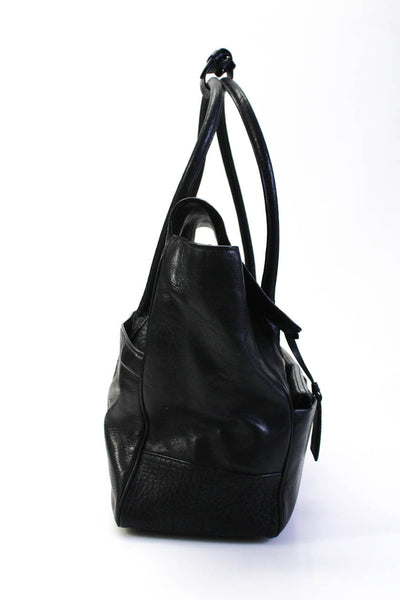 Reed Krakoff Womens Black Leather Flap Shoulder Bag with Clutch Set Handbag
