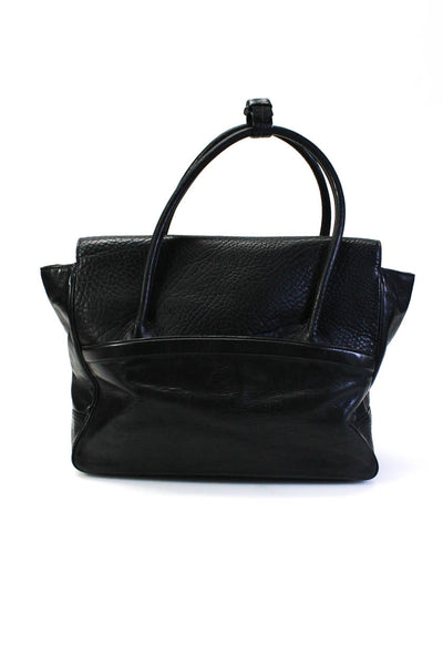 Reed Krakoff Womens Black Leather Flap Shoulder Bag with Clutch Set Handbag